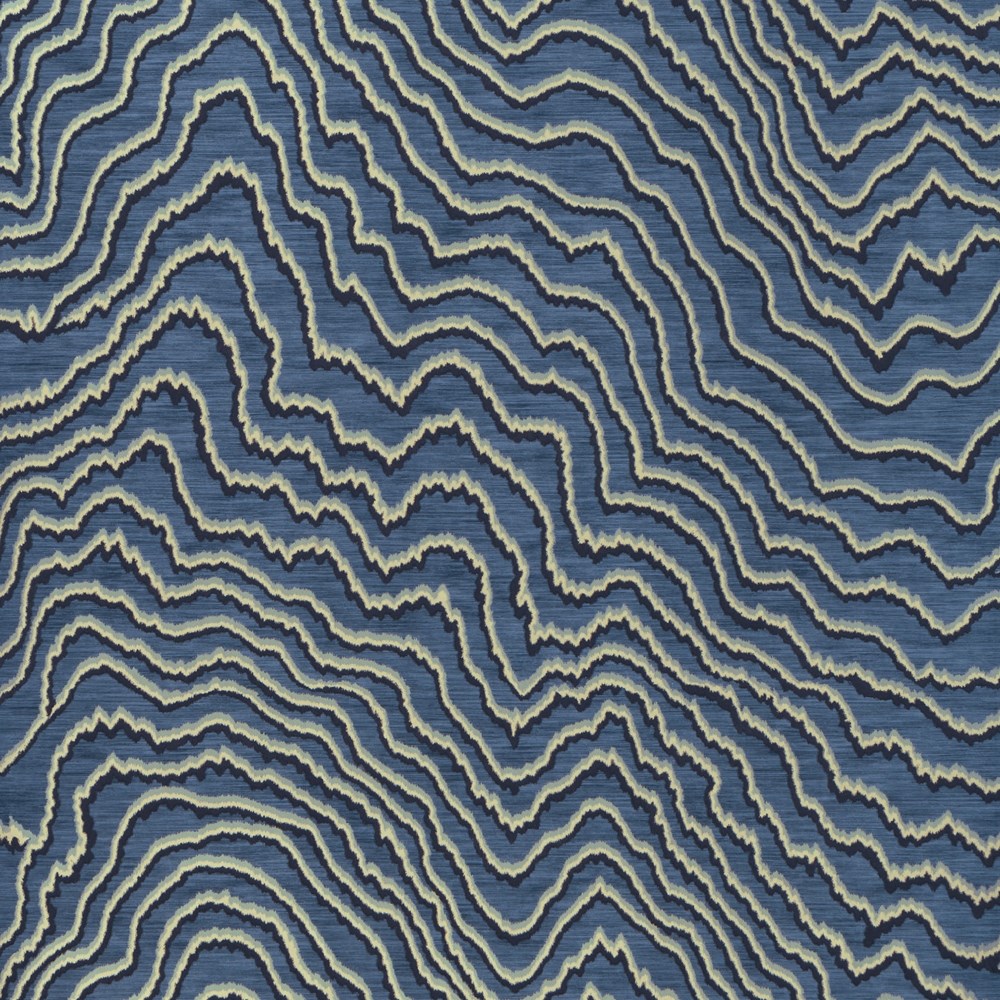 Fiji Wallpaper W0082 04 by Clarke and Clarke in Indigo Blue